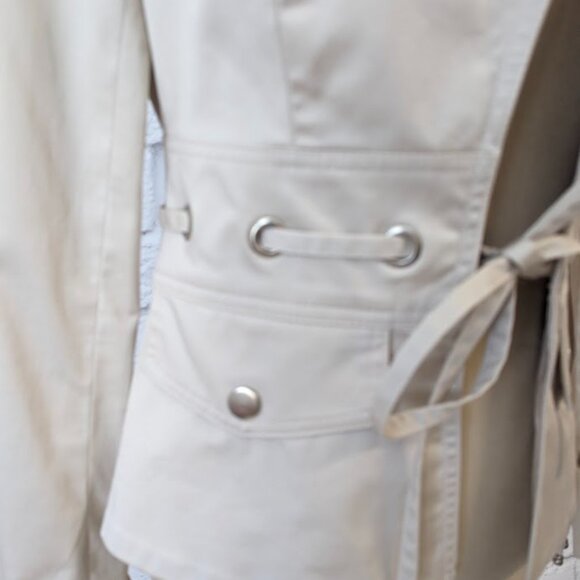 Classy Tan Spring Blazer Jacket by CACHE - Size 2 - Picture 9 of 13